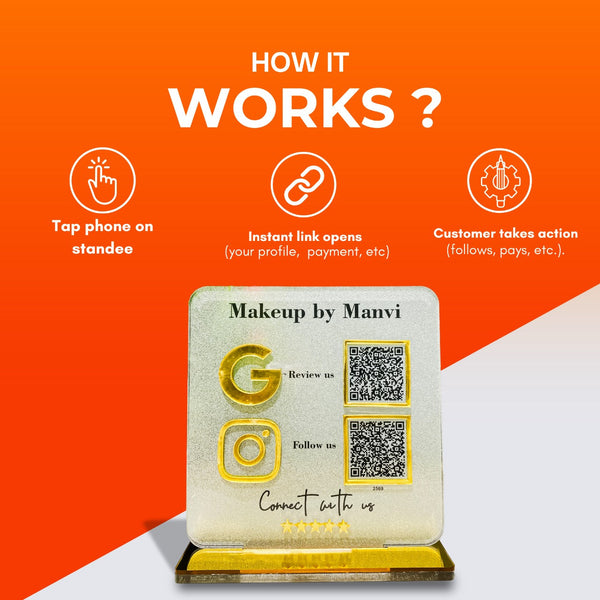 2 QR Frosted Colour Standee