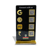 4 QR Black Colour Vertical Standee