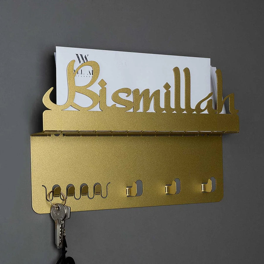 Bismillah Acrylic Wall Key Holder