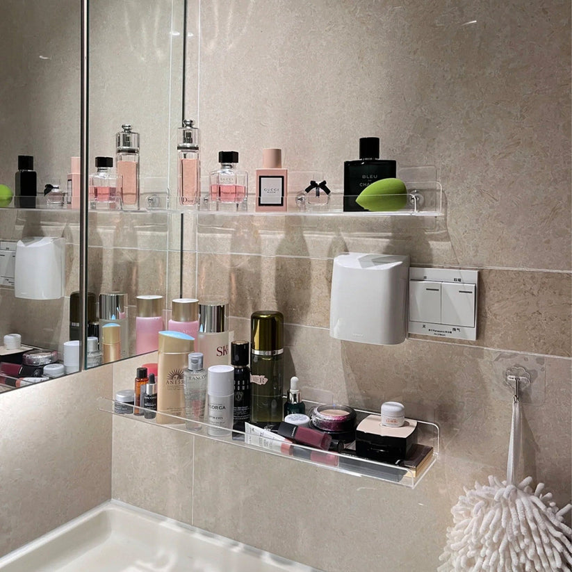 Acrylic shelves Acylic Holder Kitchen Organizer Bookshelf Hanging Organizer Bathroom
