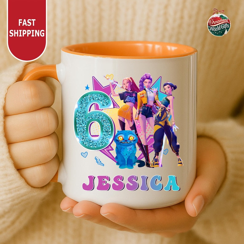 Huntrix Birthday Girl Mug, Kpop Demon Hunter Mug, Gift For Huntrix Fan, Mira Rumi Zoey