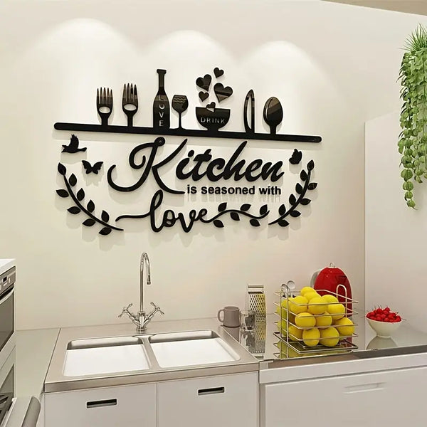 Kitchen is Seasoned with Love – Kitchen Wall Decor