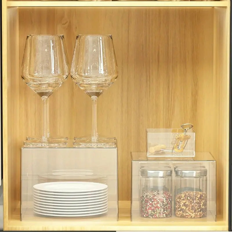 Six Transparent Acrylic Boxes for Displaying Buffet Stands And Supports, Party Food