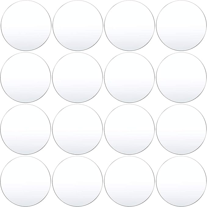 Transparent Circle Acrylic Sheet 6 pcs for decoration