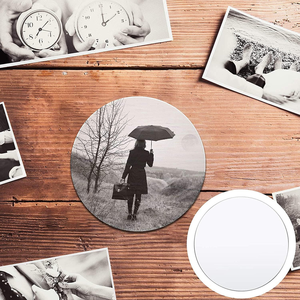 Transparent Circle Acrylic Sheet 6 pcs for decoration