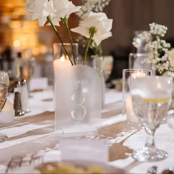 Frosted Acrylic Table Plaques
