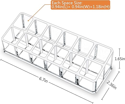 Acrylic Lipstick Holder,Small Clear Compact Lip Gloss Balm Chapstick Perfume Sample