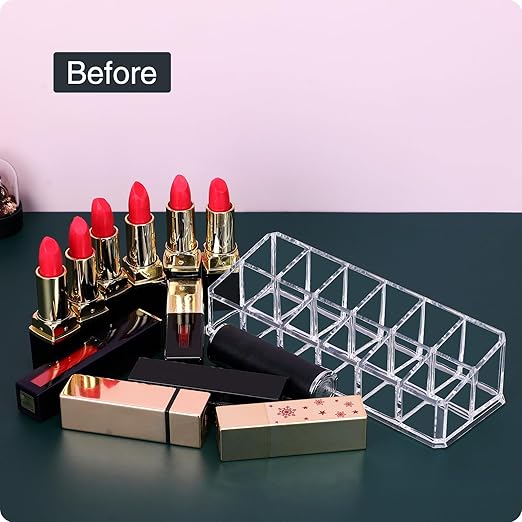 Acrylic Lipstick Holder,Small Clear Compact Lip Gloss Balm Chapstick Perfume Sample