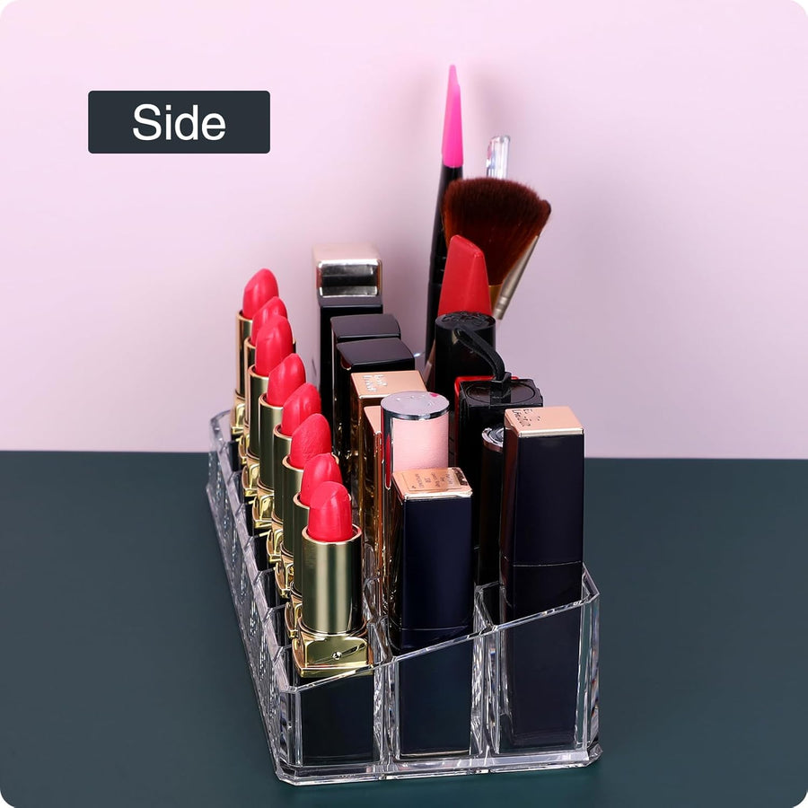 Lipstick Organizer for Vanity,Acrylic Clear Chapstick Lip Gloss Balm Roller Ball Bottle