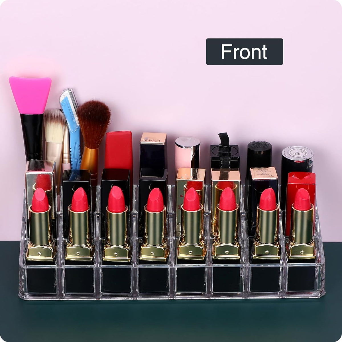 Lipstick Organizer for Vanity,Acrylic Clear Chapstick Lip Gloss Balm Roller Ball Bottle