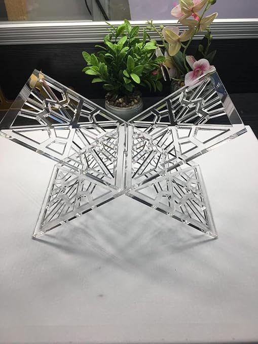 Holy Quran Stand X-shaped Clear Display Easel Mini Clear Acrylic Book Stand For Open and