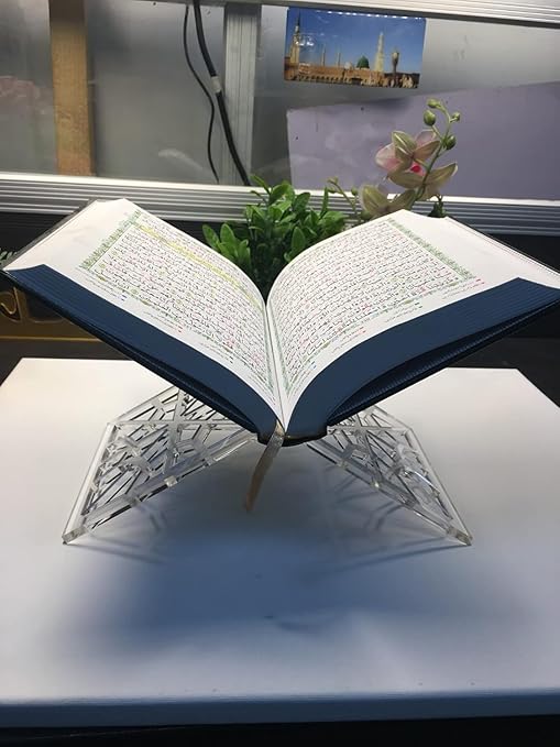 Holy Quran Stand X-shaped Clear Display Easel Mini Clear Acrylic Book Stand For Open and