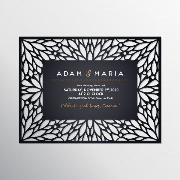 Ornate Laser-Cut Wedding Invitation Plaque