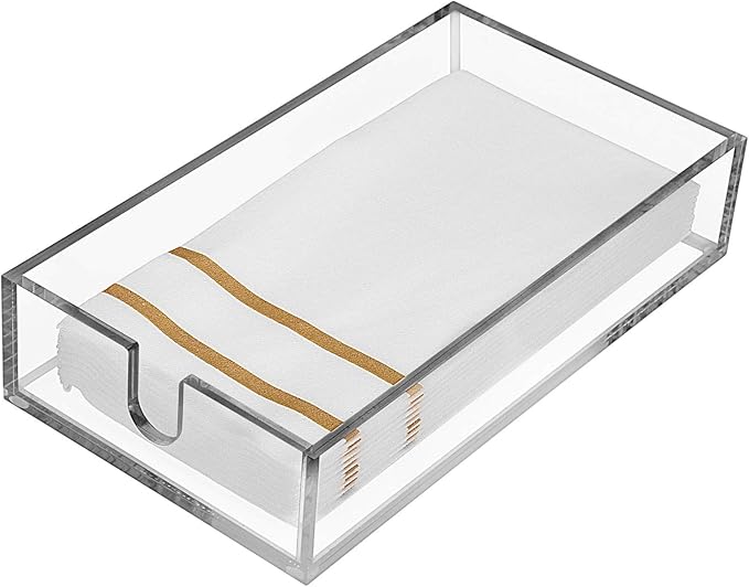 Clear Acrylic Guest Towel & Napkin Holder