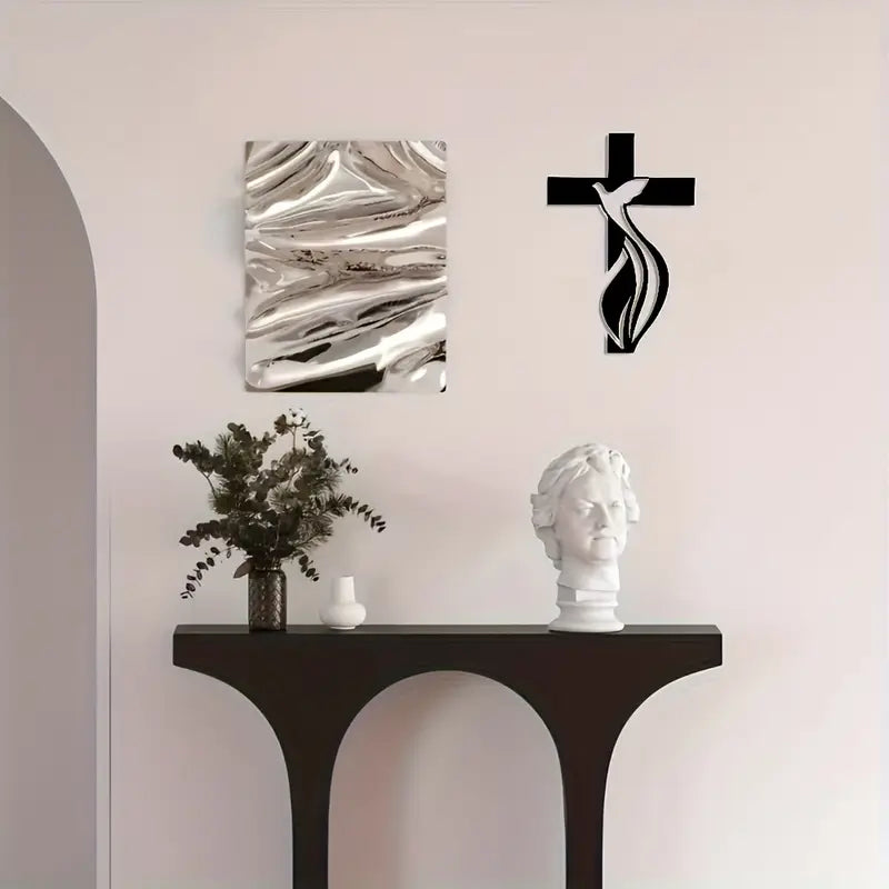 Jesus Cross & Flower Christian's Home – Christmas & Baptism – Church, Home Decor