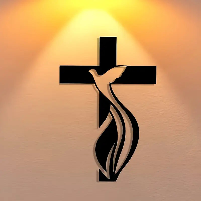Jesus Cross & Flower Christian's Home – Christmas & Baptism – Church, Home Decor