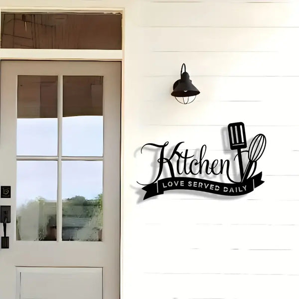 Kitchen, Love Served Daily – Beautiful Kitchen Wall Decal – for Gifting