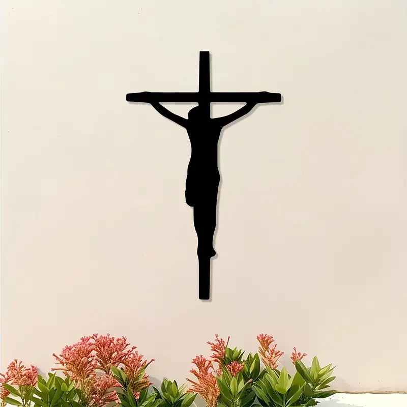 Jesus Cross Black – Christmas & Baptism – For Church or Home