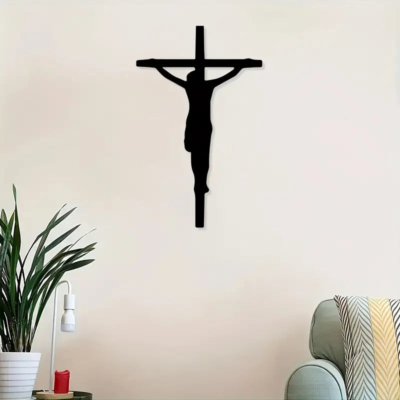 Jesus Cross Black – Christmas & Baptism – For Church or Home