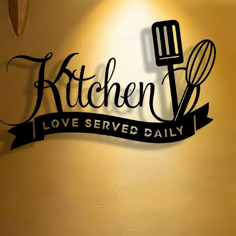Kitchen, Love Served Daily – Beautiful Kitchen Wall Decal – for Gifting