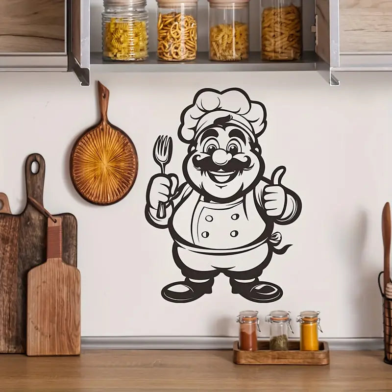 Chef With Fork – Kitchen & Dining Wall Decor