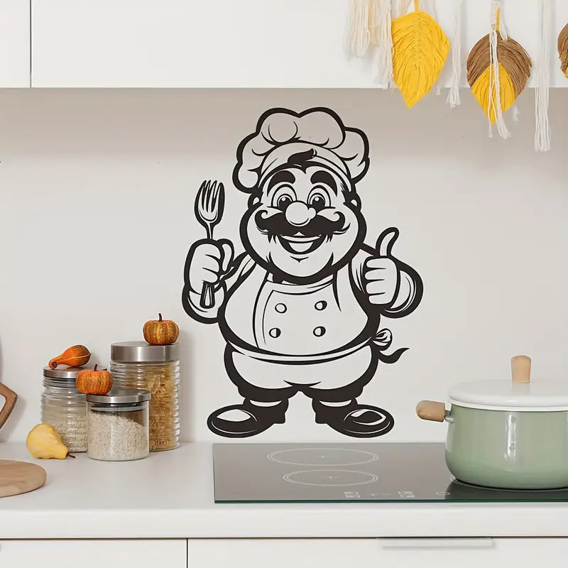 Chef With Fork – Kitchen & Dining Wall Decor