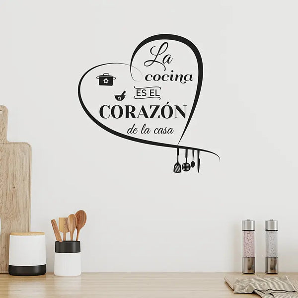 Heart Shape kitchen Wall Decal – for Kitchen & Restaurant Decoration