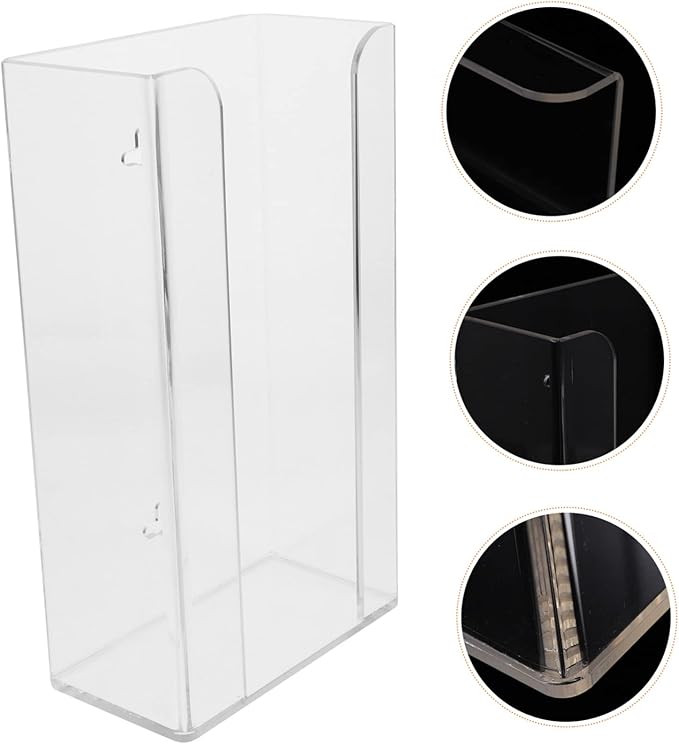 Box Shoe Covers Dispenser Napkin Basket Disposable Gloves Dispenser Acrylic Glove Holder