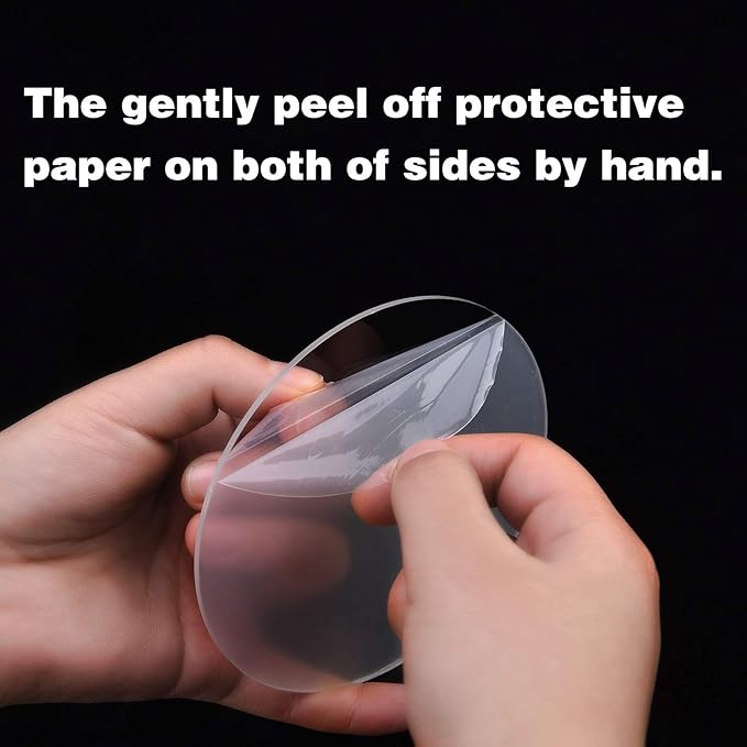 50 Pcs Clear Round Acrylic Blanks