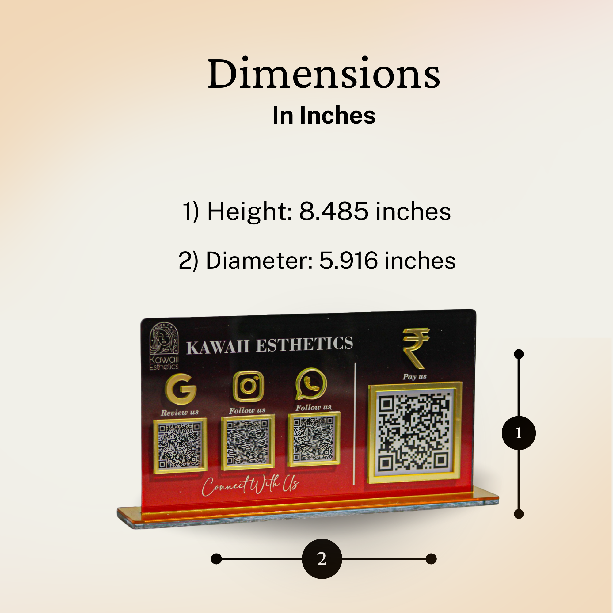 3-in-1 Digital QR NFC Standee