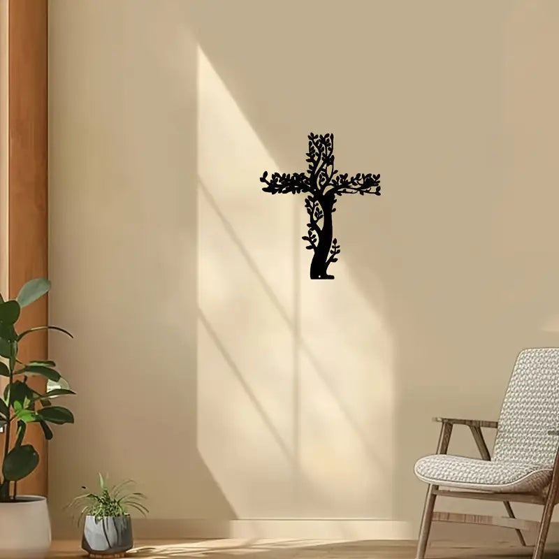 Jesus Cross Tree & Leaves Christian Home Décor – Christmas & Baptism