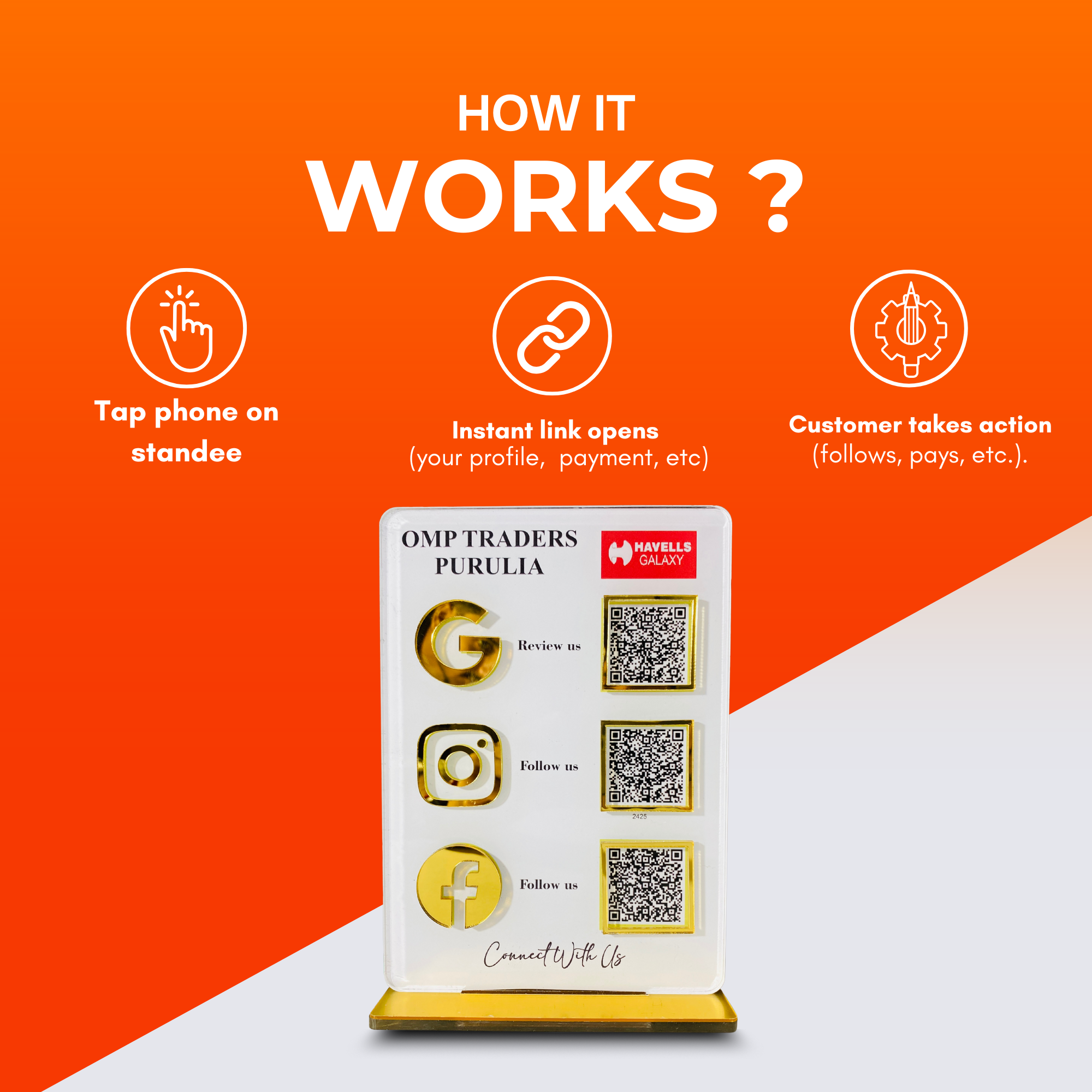 3 QR Vertical Digital Standee