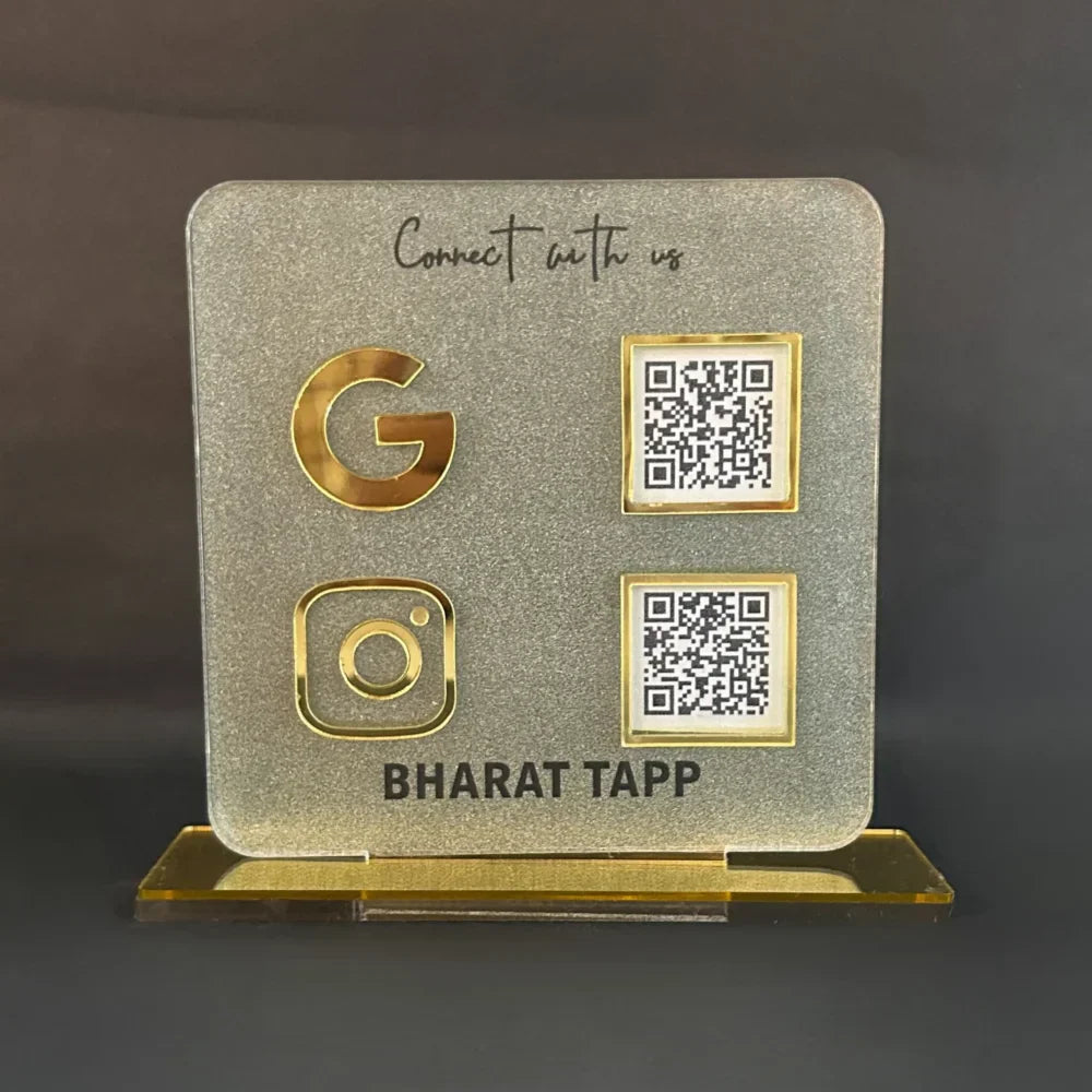 2 QR Digital Frosted Colour Standee