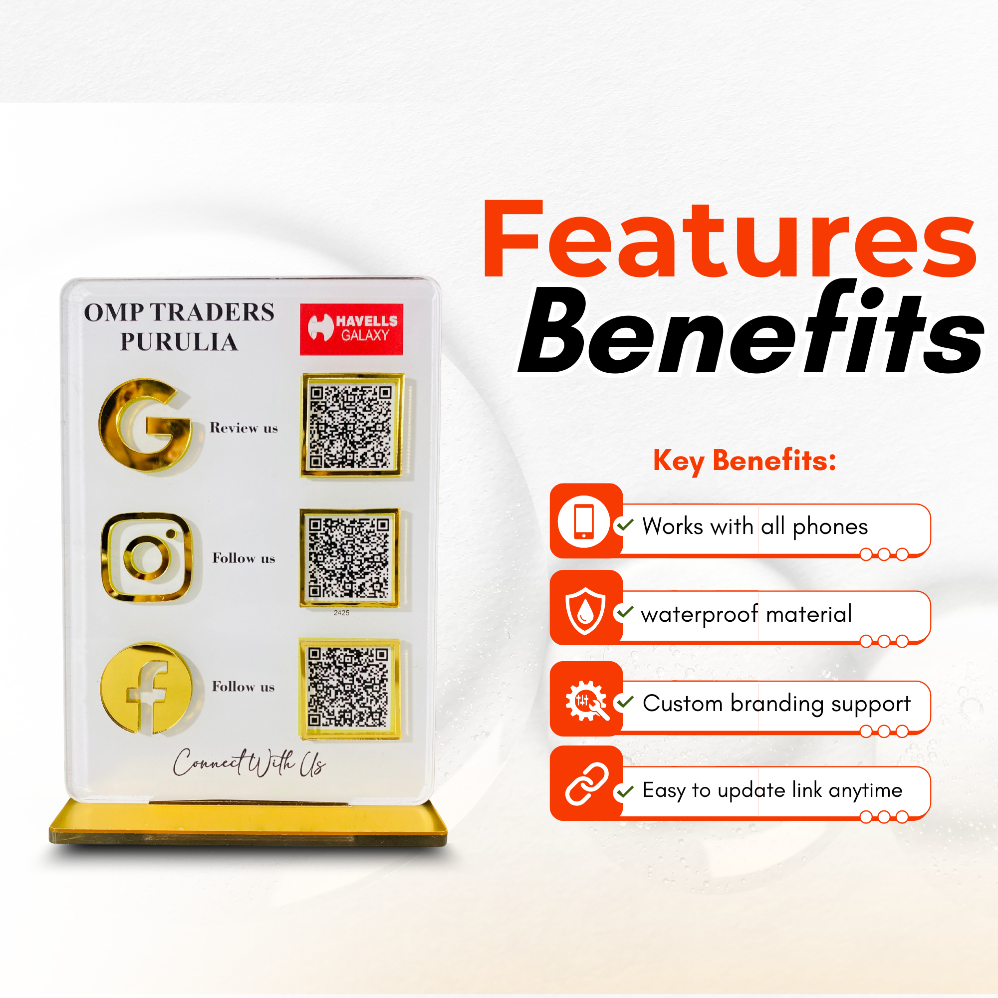 3 QR Vertical Digital Standee