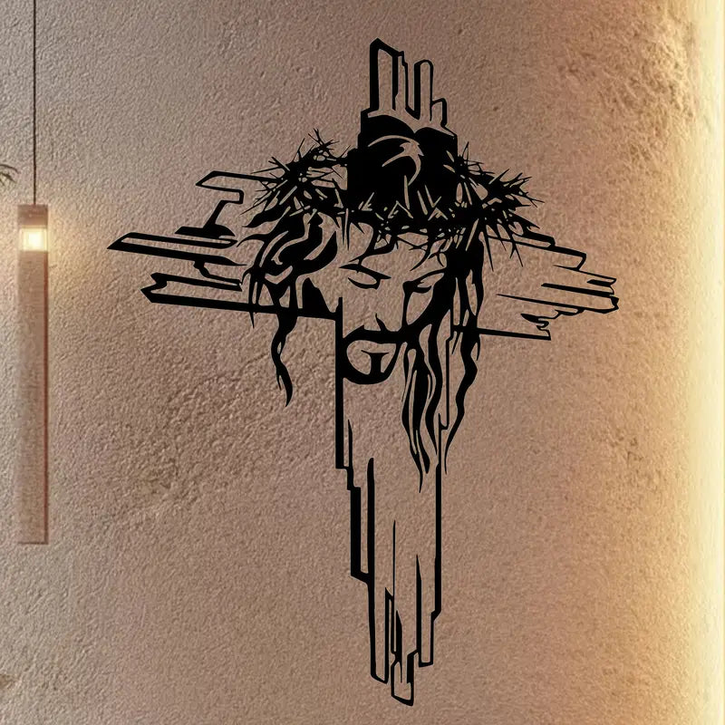 Jesus Face & Cross – Christian Home Décor – Christmas & Baptism – For Church or Home