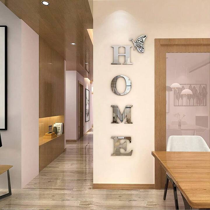Home Sign Acrylic Mirror – Modern Home Decoration