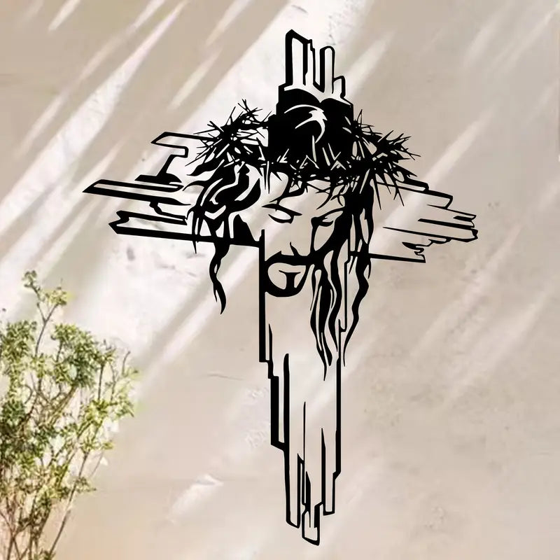 Jesus Face & Cross – Christian Home Décor – Christmas & Baptism – For Church or Home