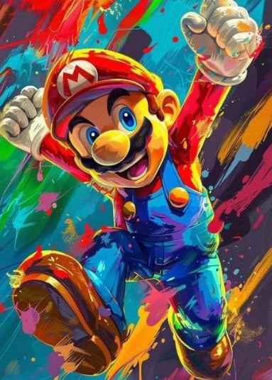 Super Mario In Action Wall Art