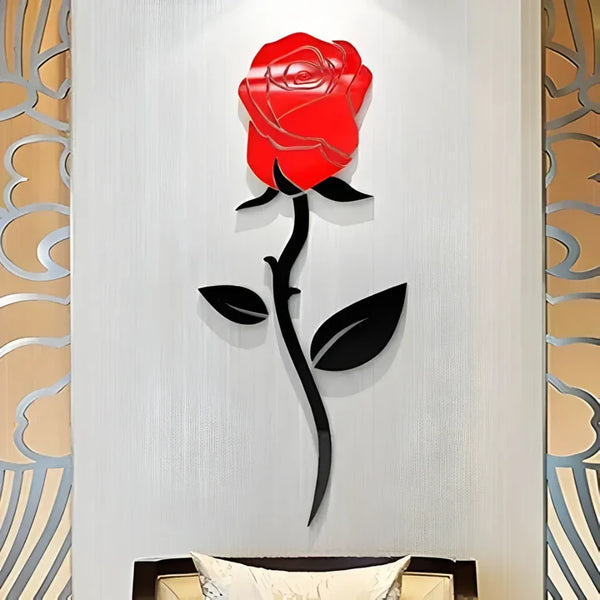 Rose Flower Wall Art | Romantic 3D Acrylic Wall Décor in UAE