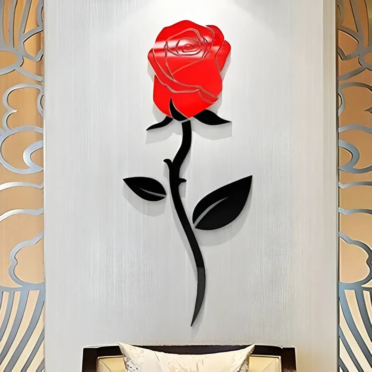 Rose Flower Wall Art | Romantic 3D Acrylic Wall Décor in UAE