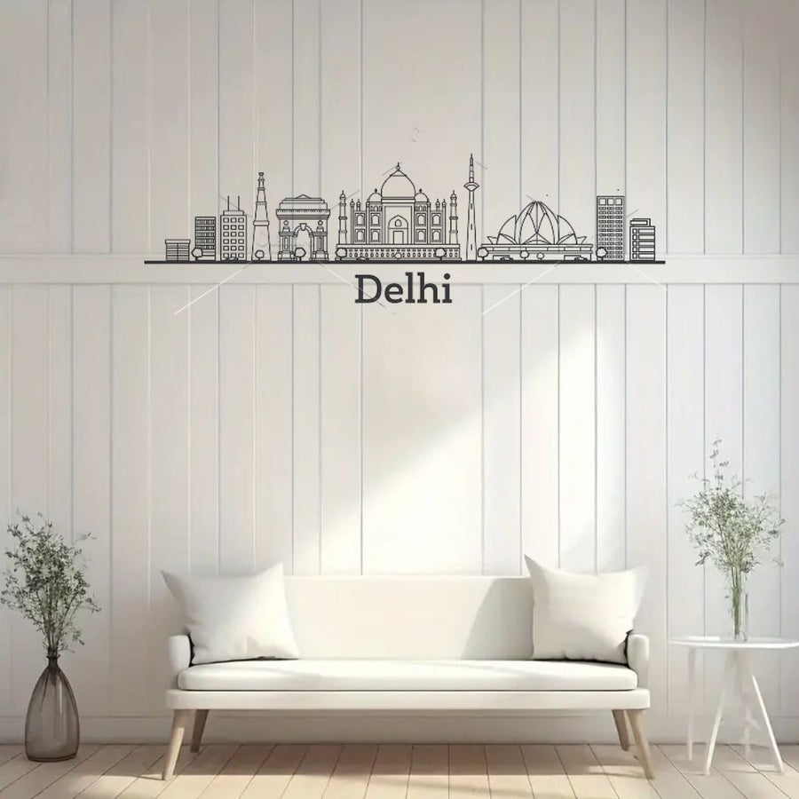 Dehli, India – Skyline Acrylic Wall Art – Home Decal – Indian National Day