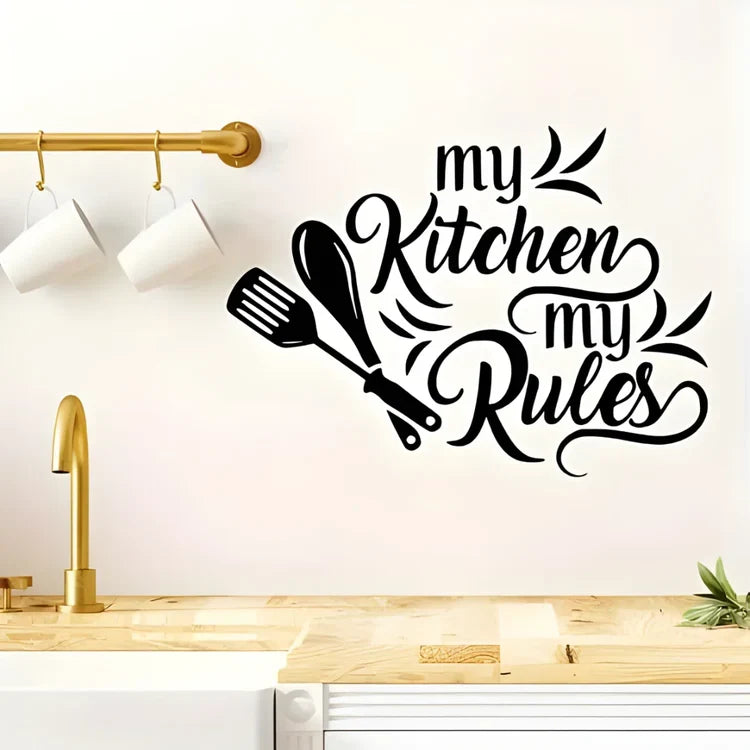 "My Kitchen My Rules" Acrylic Wall Decal