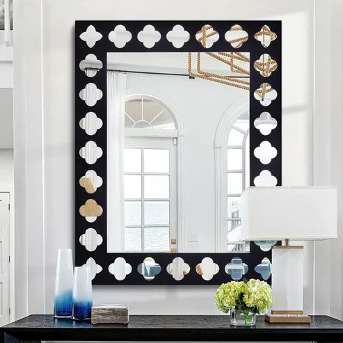 Black Wooden Frame Modern Decorative Mirror