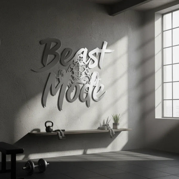 "Beast Mode" Acrylic Wall Art – Bodybuilding & Gym Decor