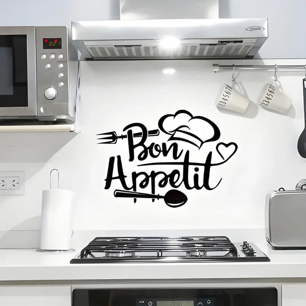 Chef's Cap Fork Spoon Acrylic Wall Decal