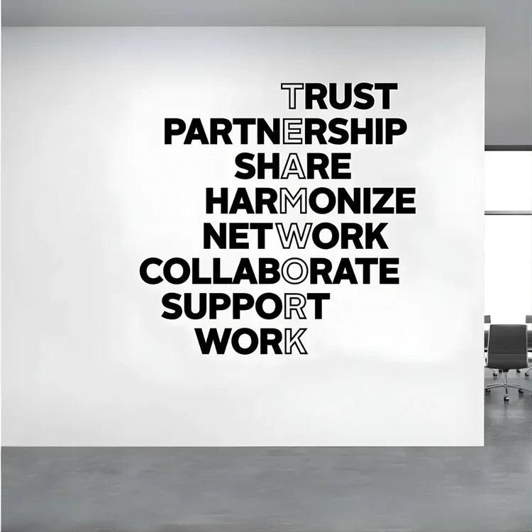 Team Work Acrylic Wall Art | Motivational Office 3D Wall Décor in UAE