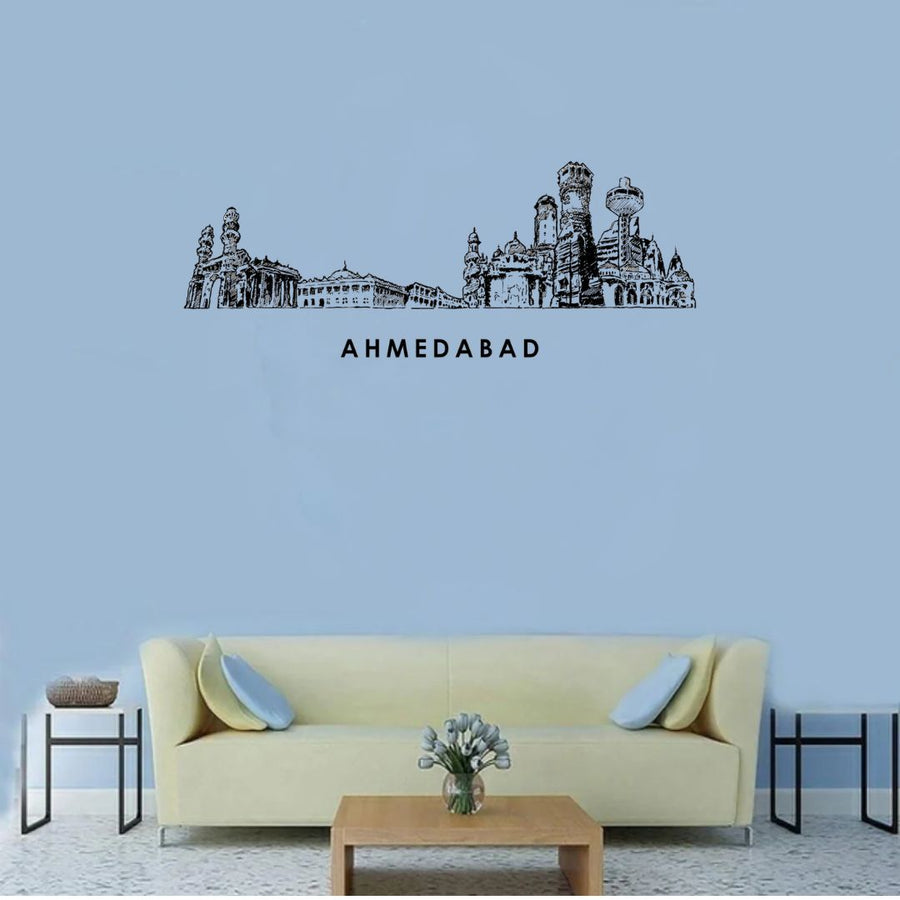 Ahemdabad, India – Skyline Acrylic Wall Art – Home Decal – Indian National Day