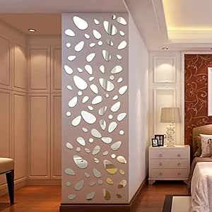 3 Pcs Acrylic Mirror Wall Stickers