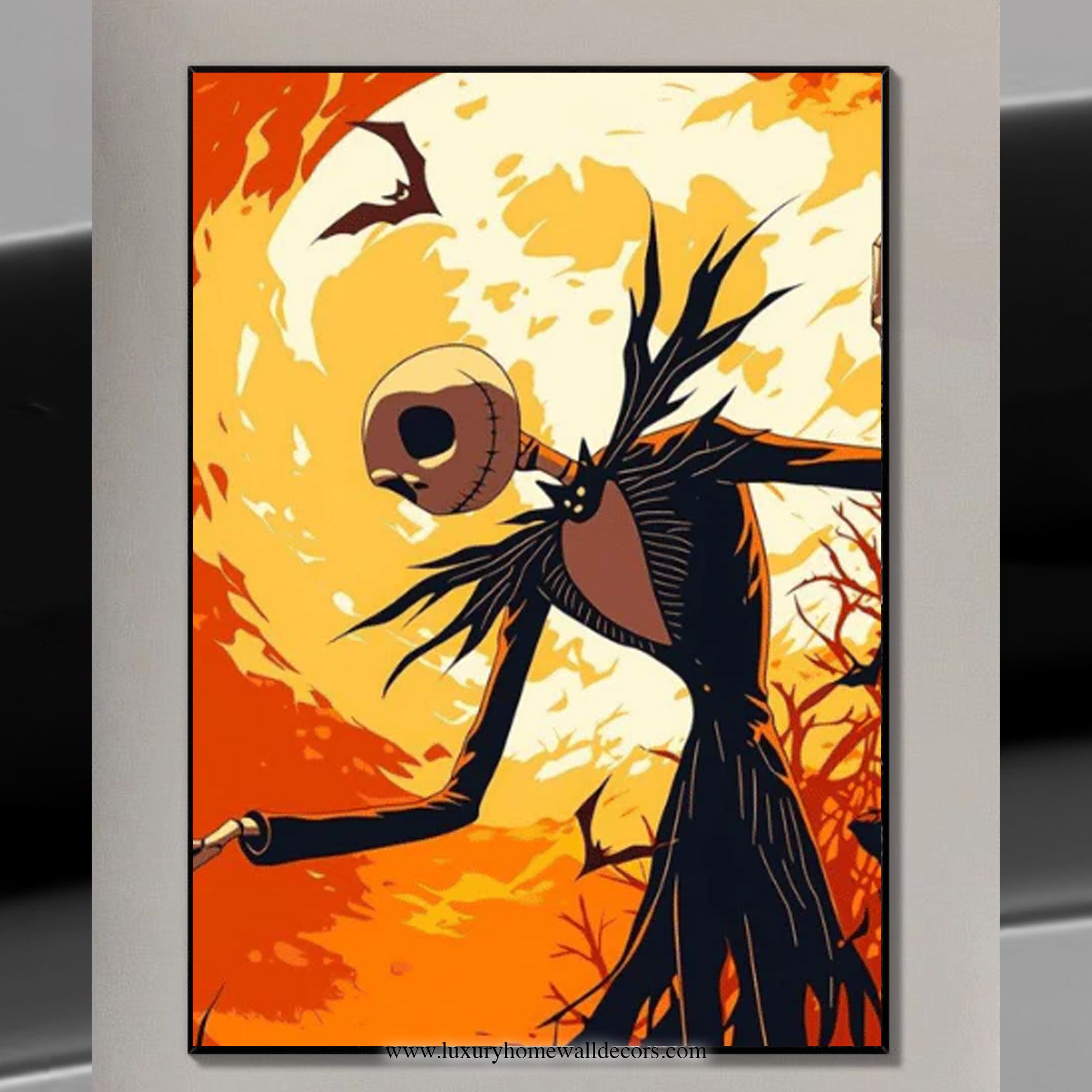 Haunting Pumpkin Figure Wall Art