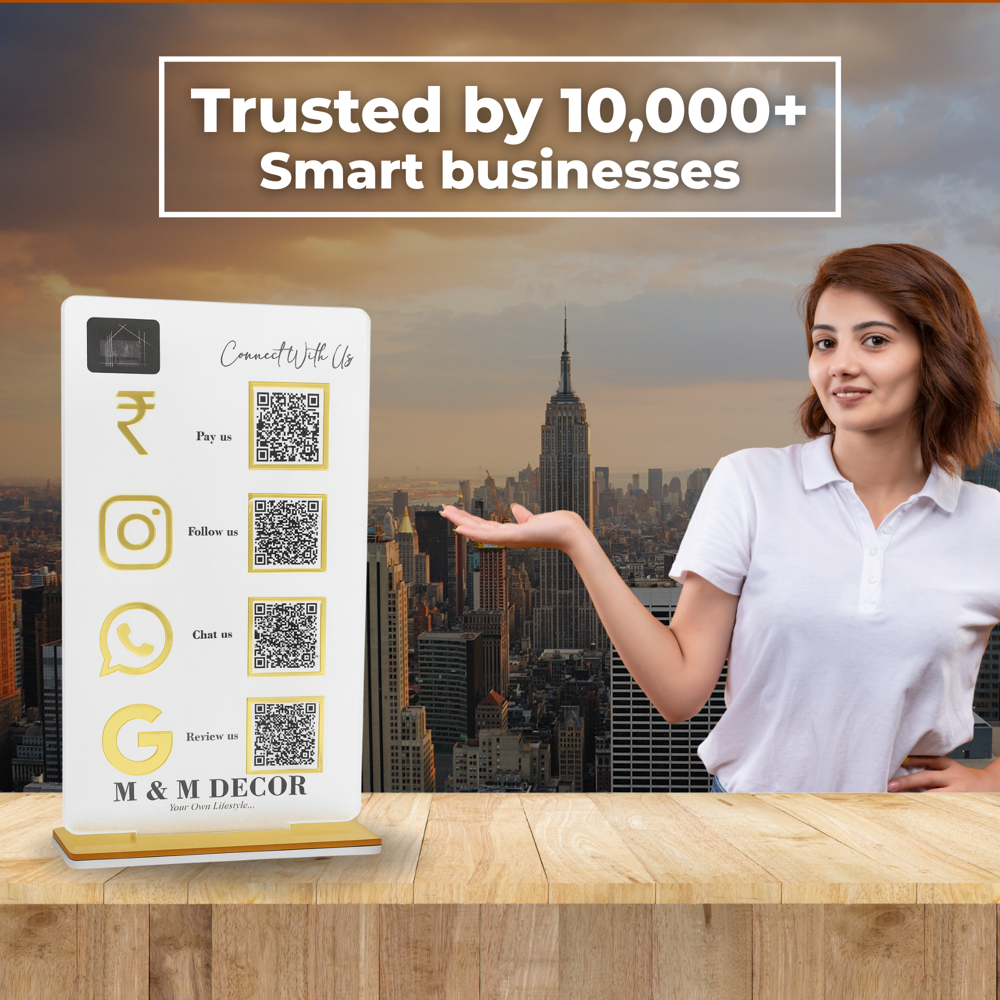 4 QR Digital Vertical Standee